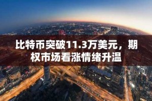 比特币突破11.3万美元，期权市场看涨情绪升温