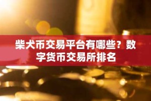 柴犬币交易平台有哪些？数字货币交易所排名