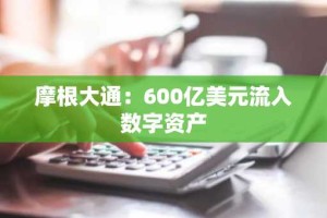 摩根大通：600亿美元流入数字资产