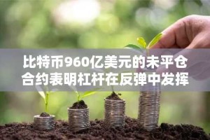 比特币960亿美元的未平仓合约表明杠杆在反弹中发挥了作用，但存在风险