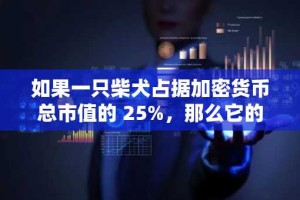 如果一只柴犬占据加密货币总市值的 25%，那么它的价格是多少？