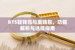 BTS轻钱包与重钱包，功能解析与选择指南