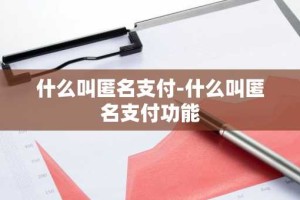 什么叫匿名支付-什么叫匿名支付功能