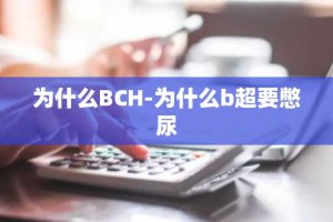 为什么BCH-为什么b超要憋尿