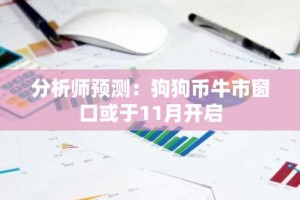 分析师预测：狗狗币牛市窗口或于11月开启