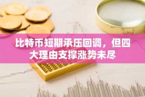 比特币短期承压回调，但四大理由支撑涨势未尽