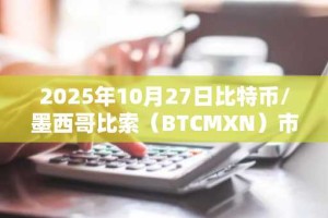 2025年10月27日比特币/墨西哥比索（BTCMXN）市场概览
