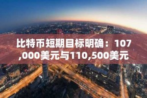 比特币短期目标明确：107,000美元与110,500美元成关键战线