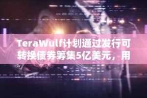 TeraWulf计划通过发行可转换债券筹集5亿美元，用于人工智能数据中心扩张。