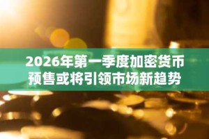 2026年第一季度加密货币预售或将引领市场新趋势