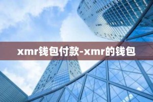 xmr钱包付款-xmr的钱包