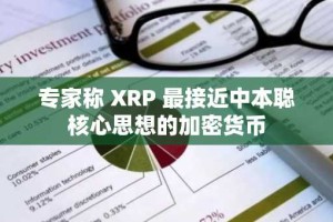 专家称 XRP 最接近中本聪核心思想的加密货币
