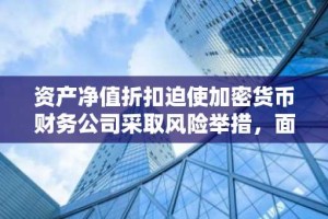 资产净值折扣迫使加密货币财务公司采取风险举措，面临杠杆危机