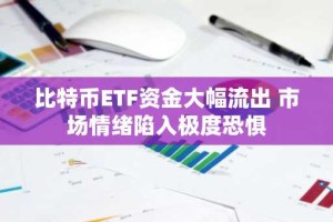 比特币ETF资金大幅流出 市场情绪陷入极度恐惧