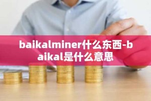 baikalminer什么东西-baikal是什么意思