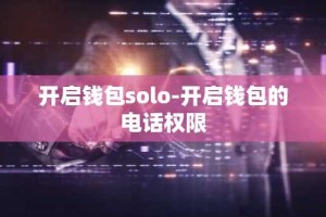 开启钱包solo-开启钱包的电话权限
