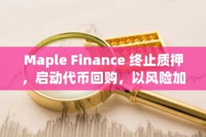 Maple Finance 终止质押，启动代币回购，以风险加权资产 (RWA) 为驱动力进行改革