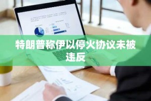 特朗普称伊以停火协议未被违反