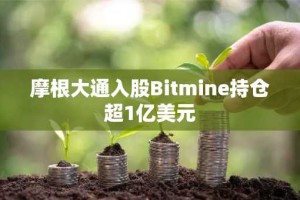 摩根大通入股Bitmine持仓超1亿美元