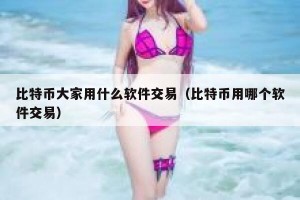 比特币大家用什么软件交易（比特币用哪个软件交易）