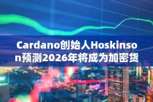 Cardano创始人Hoskinson预测2026年将成为加密货币“爆发之年”
