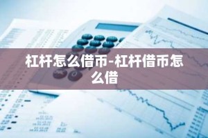杠杆怎么借币-杠杆借币怎么借