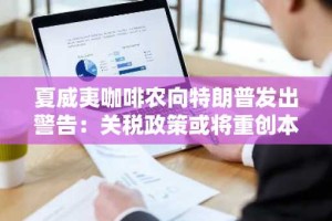 夏威夷咖啡农向特朗普发出警告：关税政策或将重创本地产业