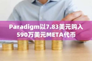 Paradigm以7.83美元购入590万美元META代币