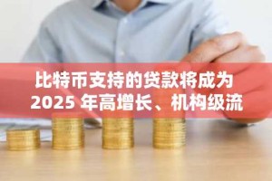 比特币支持的贷款将成为 2025 年高增长、机构级流动性工具：在快速整合的 CeFi 市场中的战略定位