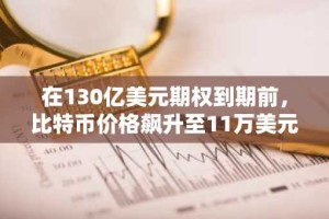在130亿美元期权到期前，比特币价格飙升至11万美元以上，这一市场动态引人关注。