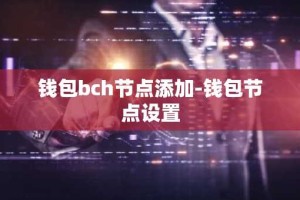 钱包bch节点添加-钱包节点设置