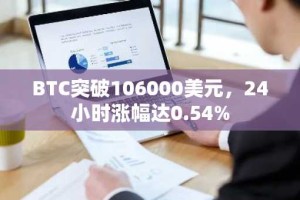 BTC突破106000美元，24小时涨幅达0.54%