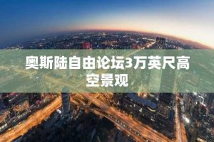 奥斯陆自由论坛3万英尺高空景观