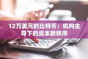 12万美元的比特币：机构主导下的资本新秩序