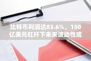 比特币利润达83.6%，150亿美元杠杆下未来波动性或将加剧