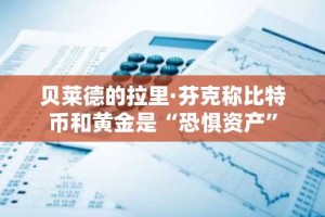 贝莱德的拉里·芬克称比特币和黄金是“恐惧资产”