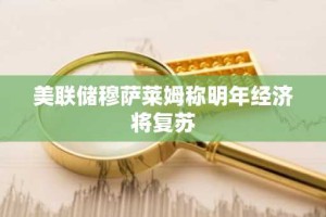 美联储穆萨莱姆称明年经济将复苏