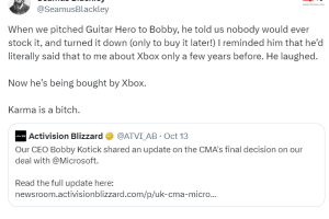 初代 Xbox 联合创始人嘲讽考迪克：曾拒绝其推销的《吉他英雄》，后来动视仍购入