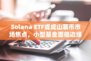 Solana ETF或成山寨币市场焦点，小型基金面临边缘化风险