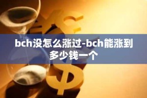 bch没怎么涨过-bch能涨到多少钱一个