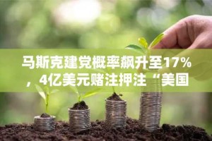马斯克建党概率飙升至17%，4亿美元赌注押注“美国党”