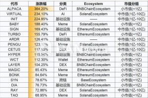 山寨币涨幅预测，历史数据与未来展望