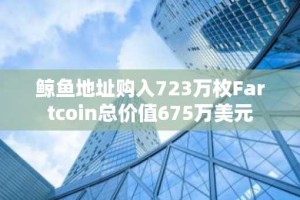 鲸鱼地址购入723万枚Fartcoin总价值675万美元