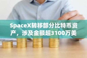 SpaceX转移部分比特币资产，涉及金额超3100万美元