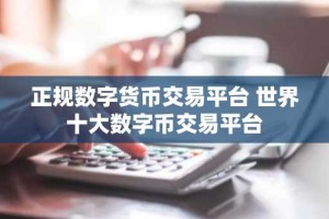 正规数字货币交易平台 世界十大数字币交易平台