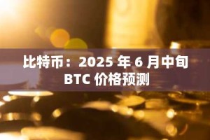 比特币：2025 年 6 月中旬 BTC 价格预测