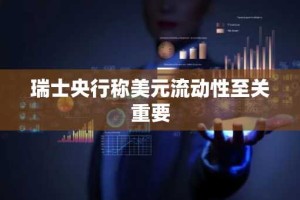 瑞士央行称美元流动性至关重要