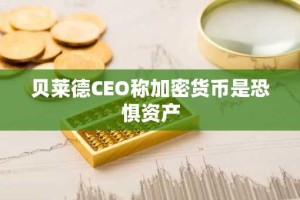 贝莱德CEO称加密货币是恐惧资产