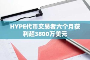 HYPE代币交易者六个月获利超3800万美元