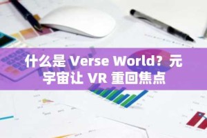什么是 Verse World？元宇宙让 VR 重回焦点